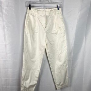 EVERLANE WOMEN’S WHITE SLOUCHY COTTON PANTS SZ 00